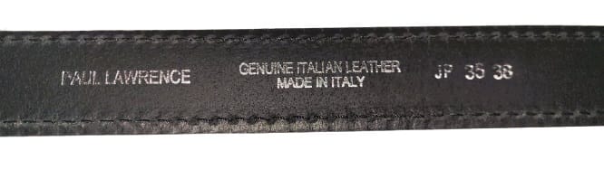 PAUL LAWRENCE MENS Solid Italian Leather Belt - Made In Italy - JP35 - Image 4
