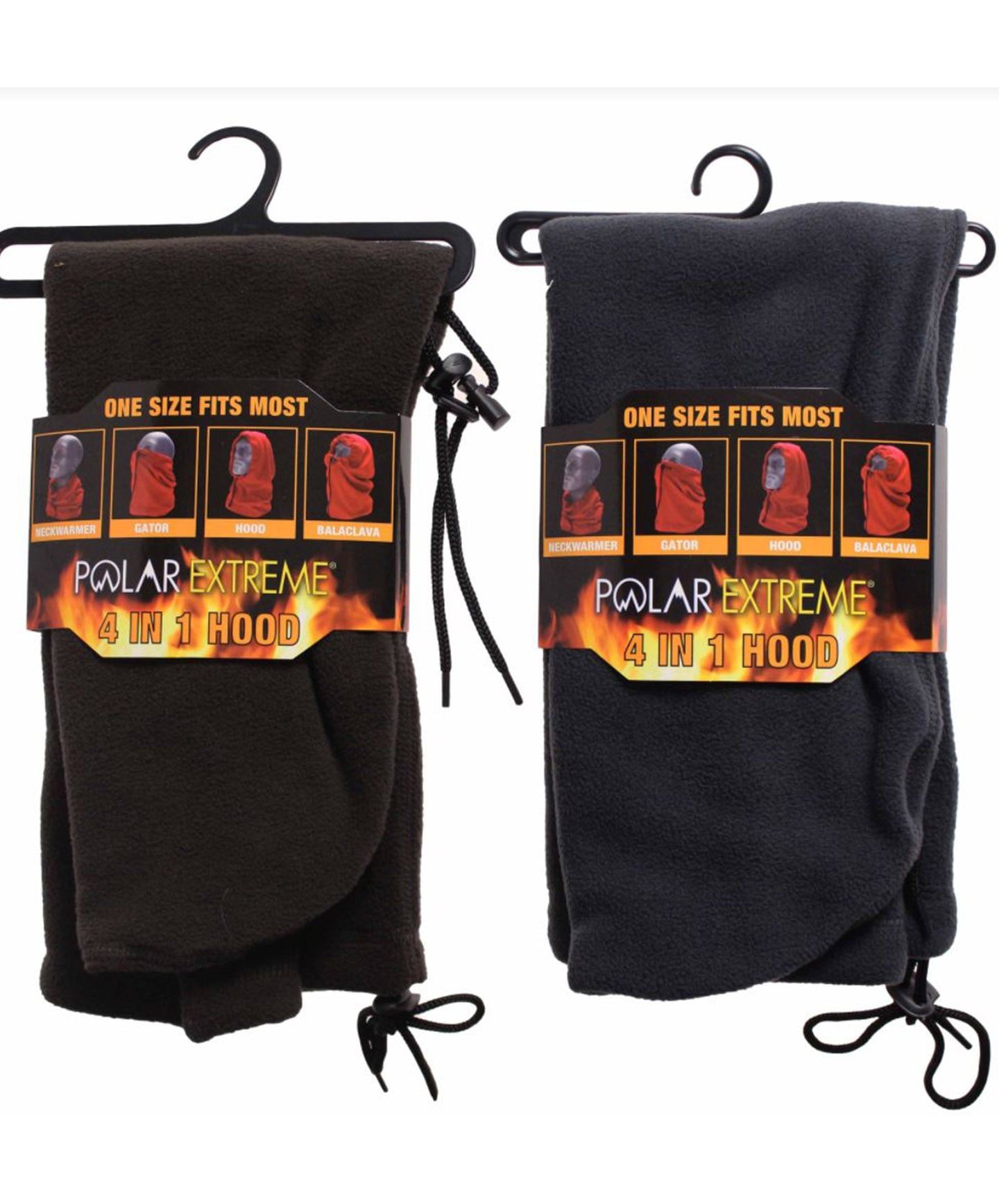 POLAR EXTREME Mens 4 in 1 Fleece Hooded Scarf - 4 Color - KN-HOOD-401