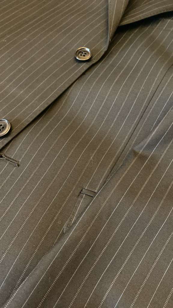 SAROTINI Boys Navy Stripe Suit - Image 2