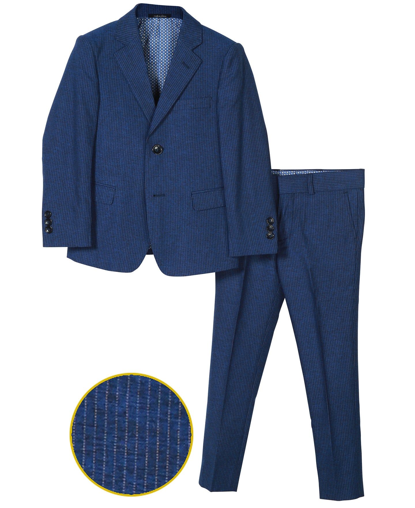 T.O. Boys Husky Fit Blue Pinstripe Design Suit 18068-1H