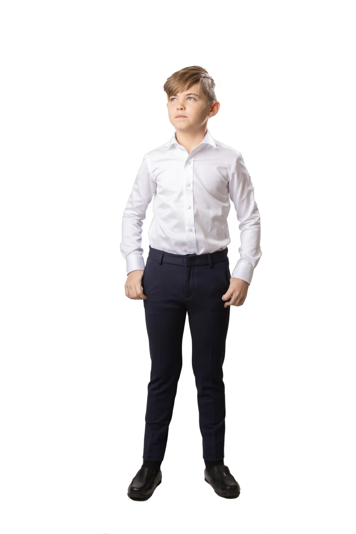 T.O. BOYS SKINNY FIT BASIC STRETCH NAVY PANTS