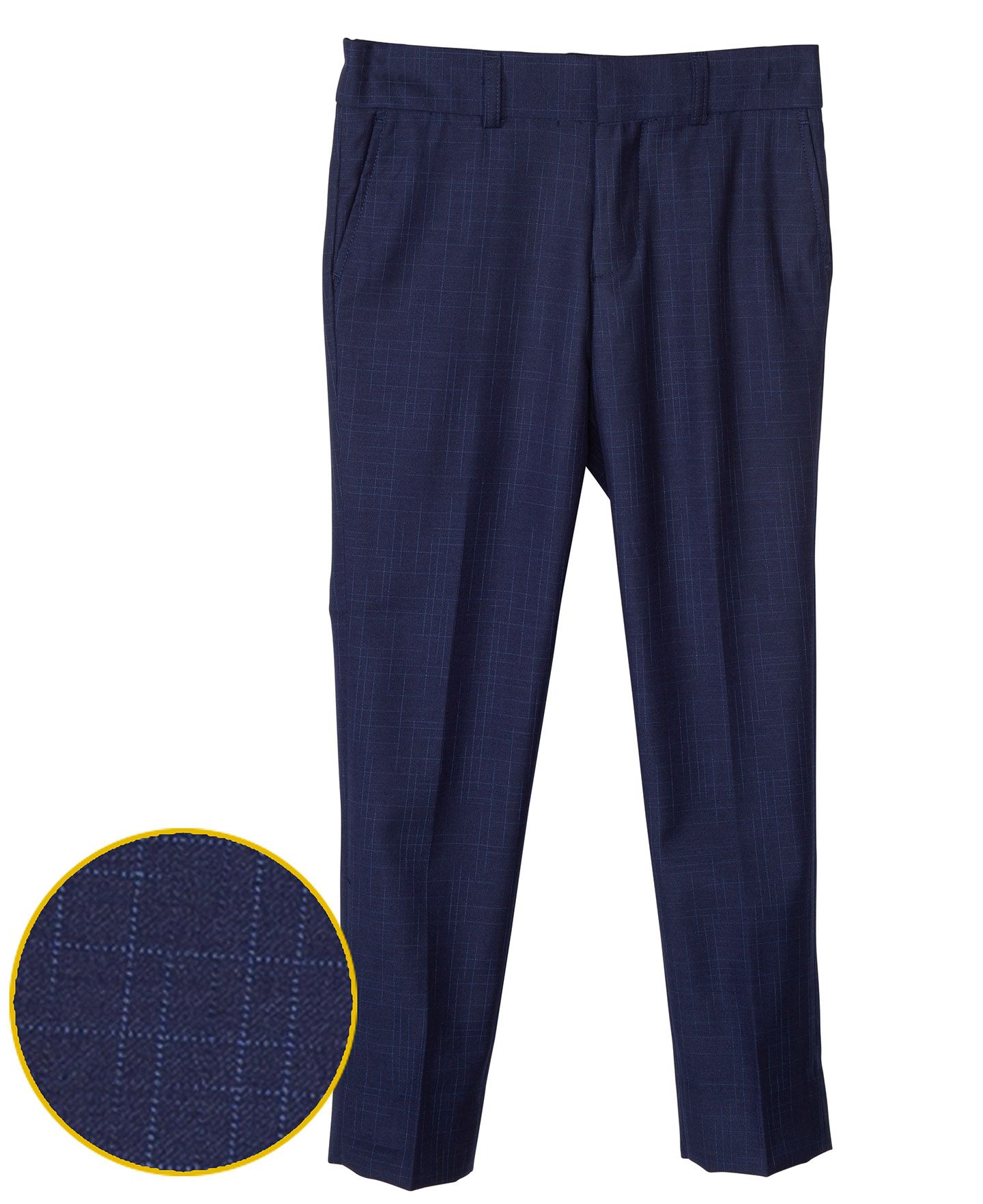 T.O. Boys Skinny Fit Microfiber Blend Navy Design Dress Pants 6907-30SP