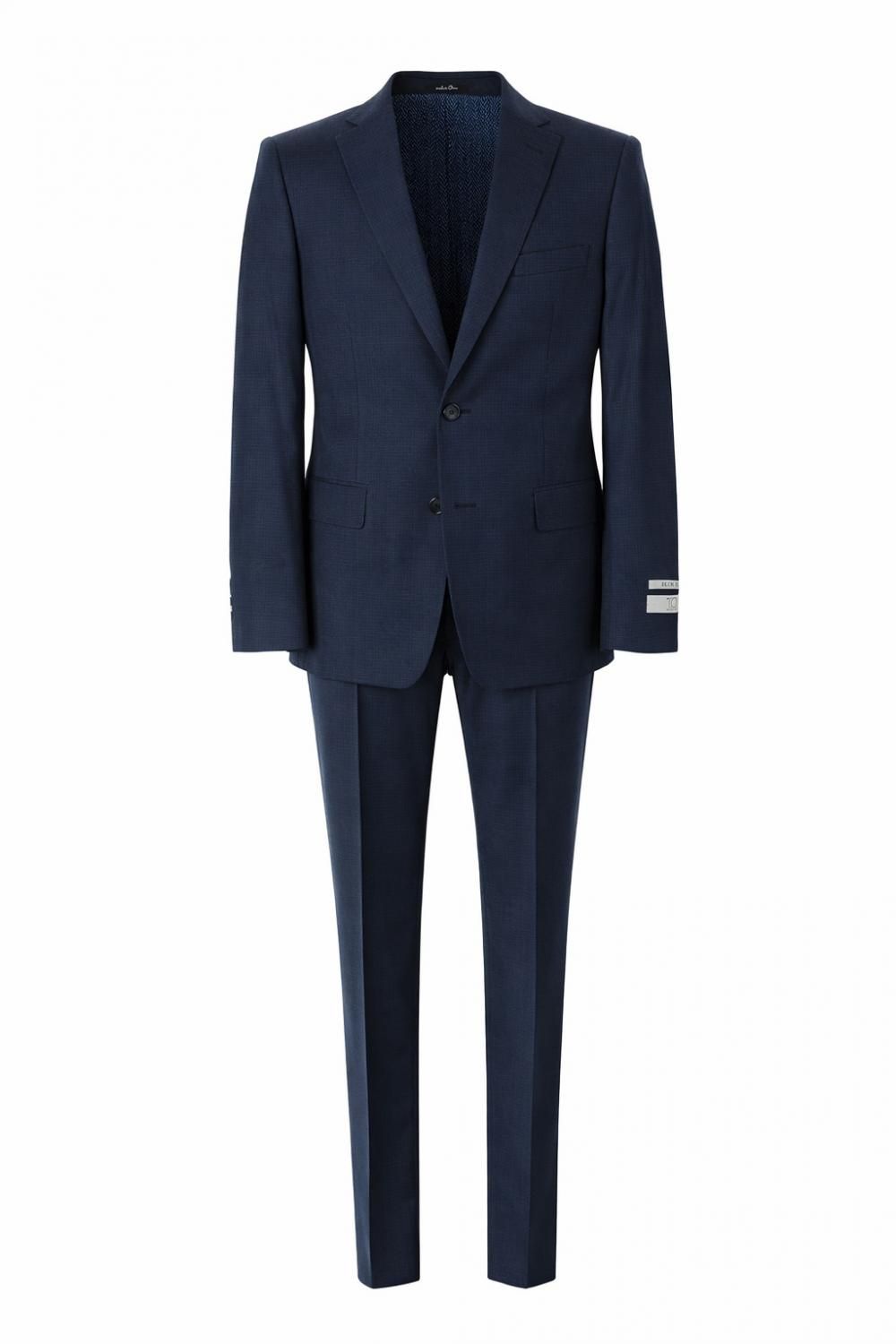 T.O. BOYS VERONA (X HUSKY) FIT MICROFIBER NAVY FASHION SUIT