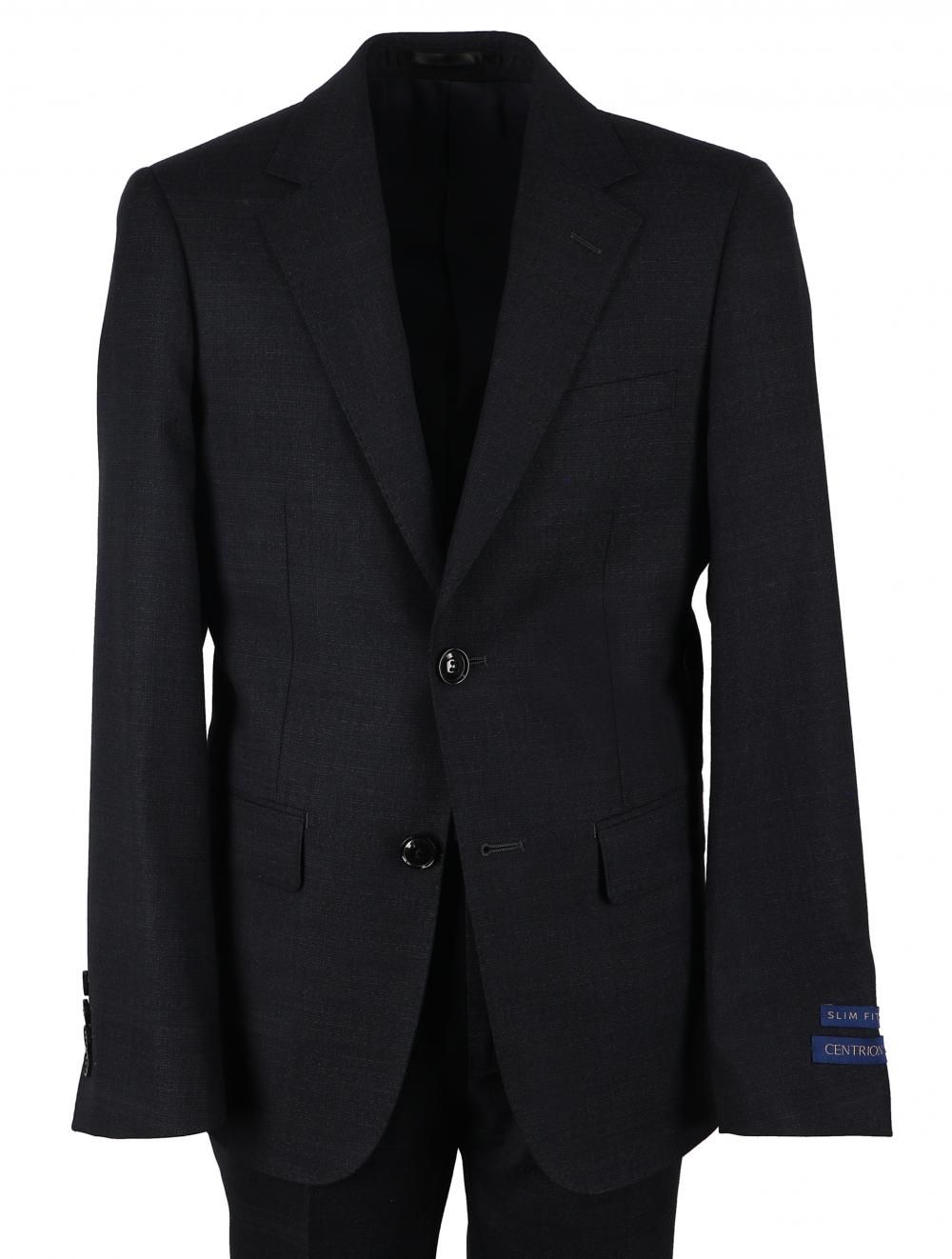 T.O. CENTRION BOYS HUSKY FIT NAVY FASHION WOOL SUIT