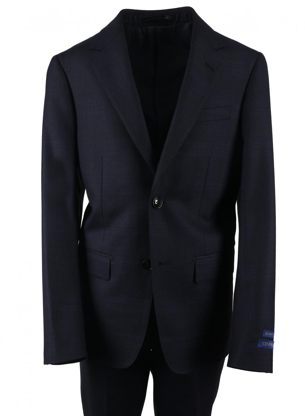 T.O. CENTRION BOYS HUSKY FIT NAVY FASHION WOOL SUIT