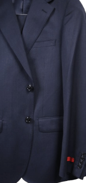 T.O. CENTRION MENS CLASSIC FIT NAVY DESIGN WOOL SUIT - Image 2