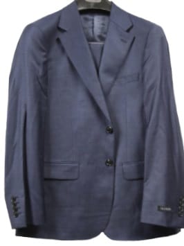 T.O. CENTRION MENS CLASSIC FIT NAVY DESIGN WOOL SUIT