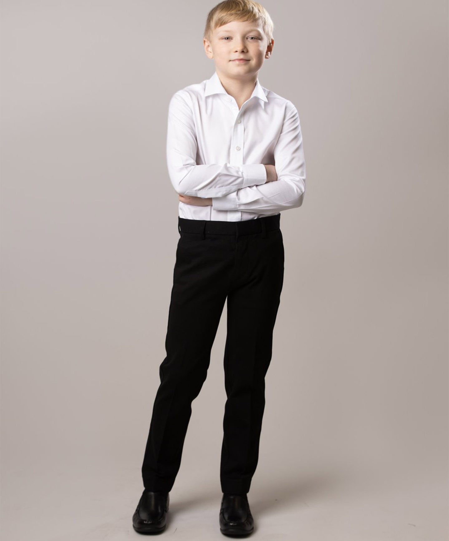 green emerald velvet dress Boys Suit Pants - Silver Gray (3-14 Years) - Slim Fit main image 1