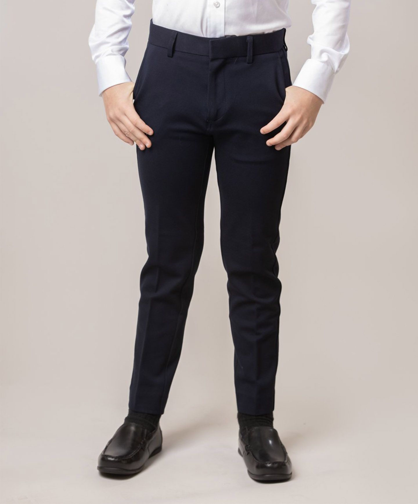 black dress pants for boys Flat Front Dress Pants - Unisex main image 1