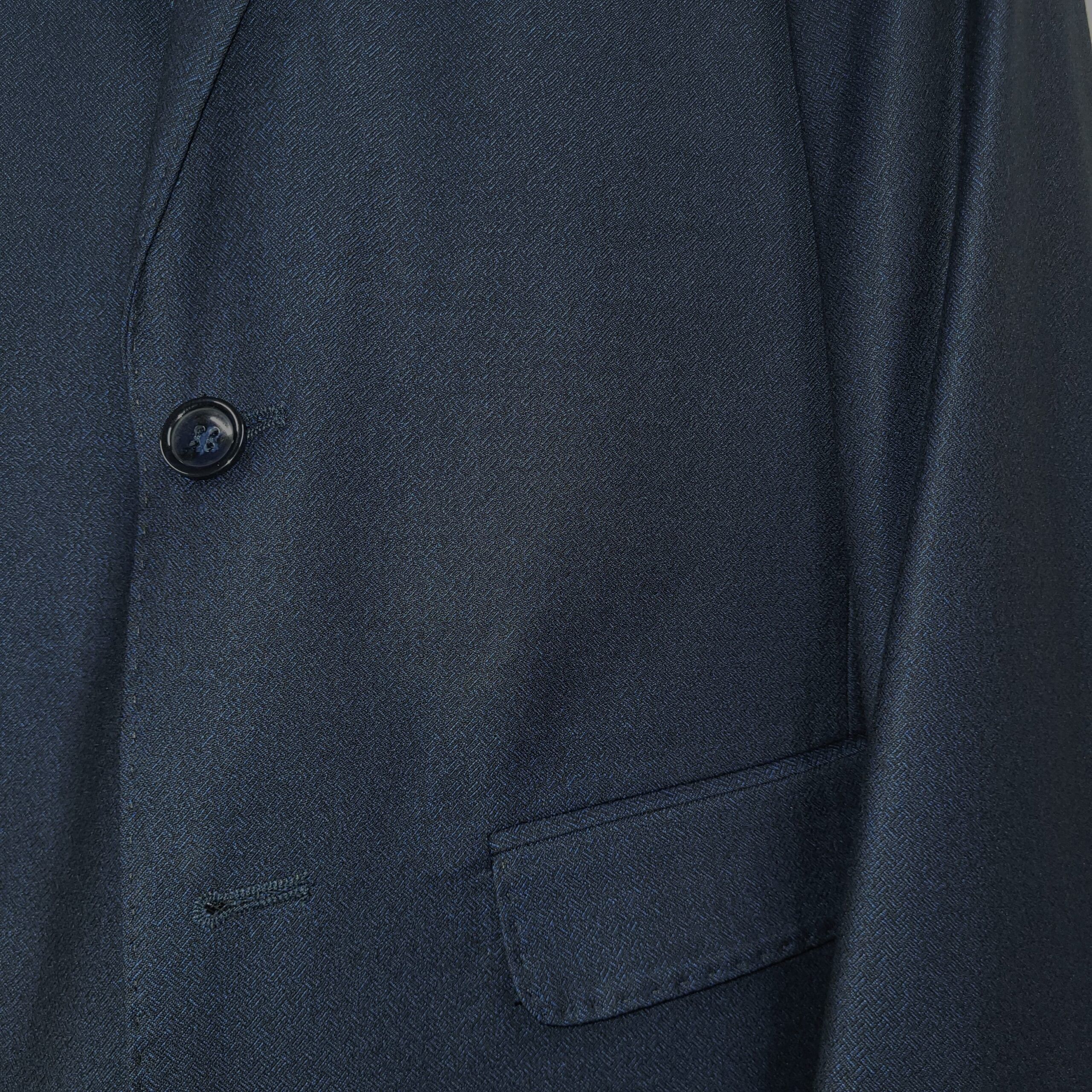 T.O. COLLECTION BOYS SLIM FIT MICROFIBER BLEND NAVY DESIGN SUIT - Image 2