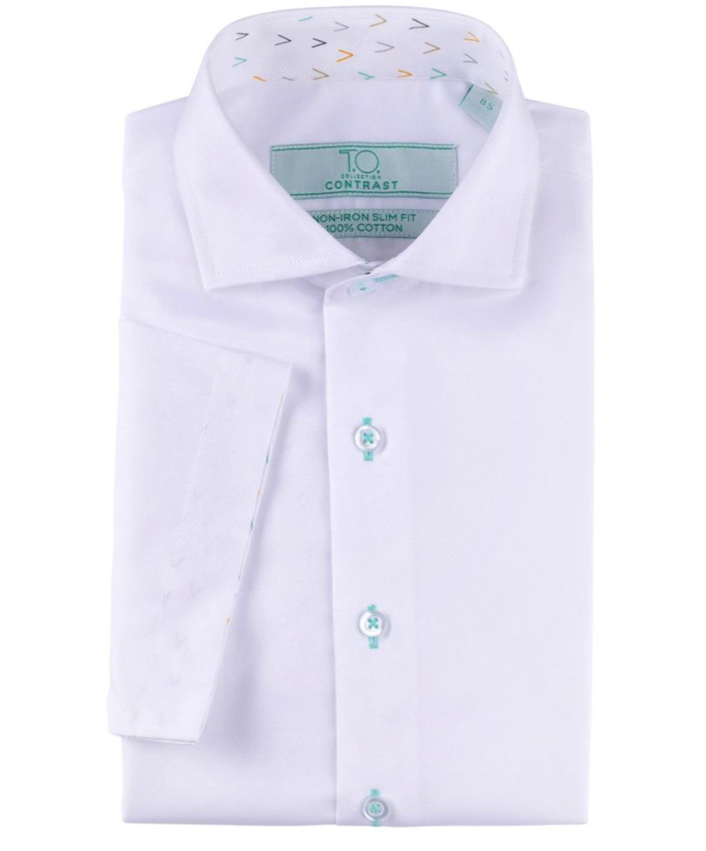 T.O.COLLECTION Boys Slim Fit Short Sleeve Contrast Cotton Non Iron Dress Shirt 4 - Boytique % T.O.COLLECTION Boys Slim Fit Short Sleeve Contrast Cotton Non Iron Dress Shirt 4 - Boytique %