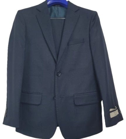 T.O. COLLECTION BOYS VERONA FIT MICROFIBER BLEND NAVY DESIGN SUIT - T3B0335V