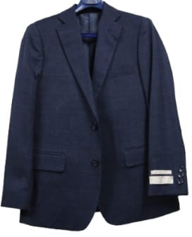 T.O. COLLECTION CLASSIC FIT MICROFIBER BLEND NAVY DESIGN SUIT