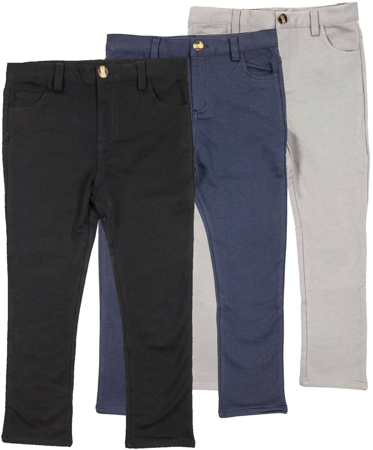 CREW Boys Slim Fit 100% Cotton Stretch Knit Pants - colors - Boytique