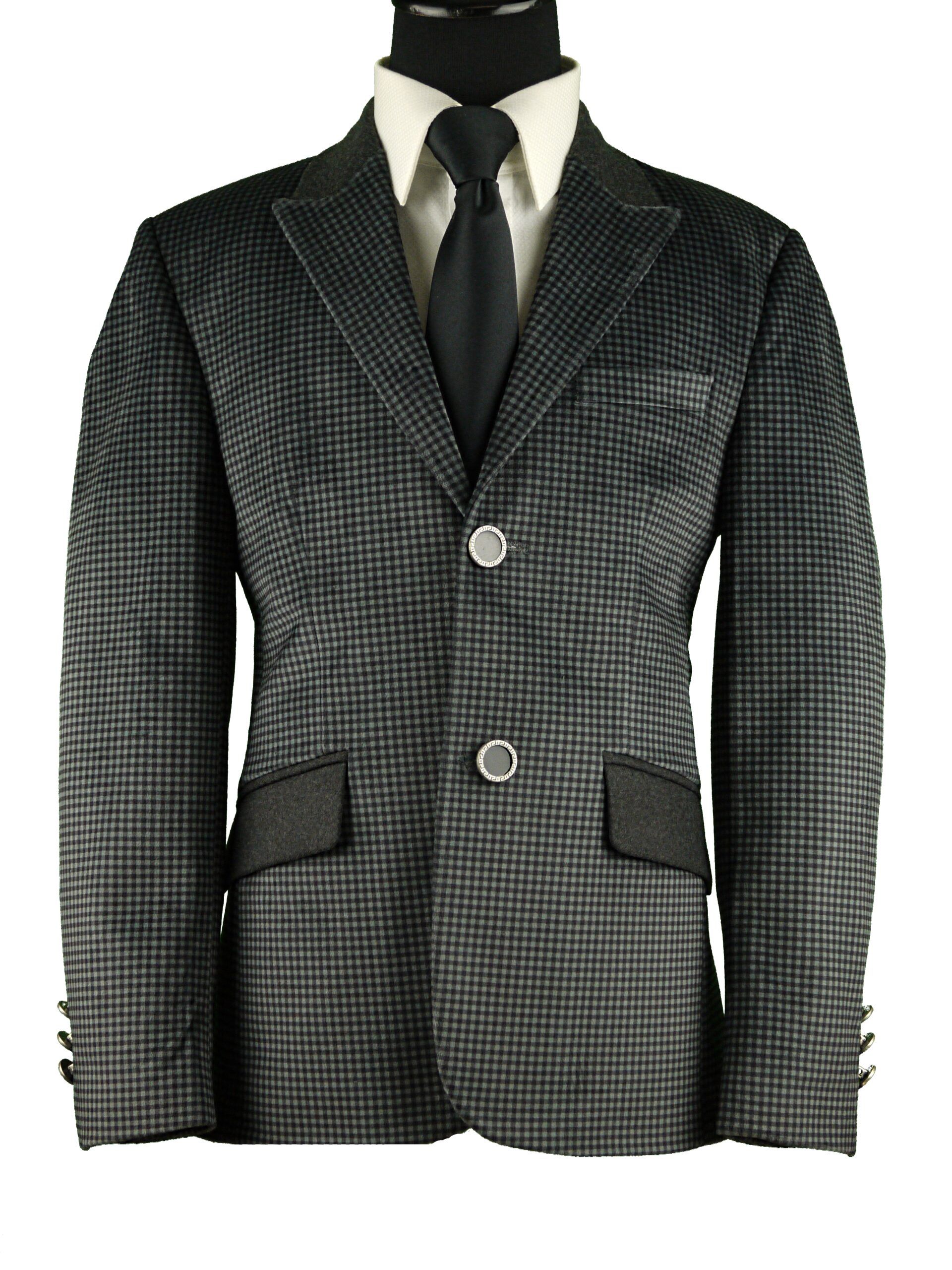 Black and white checkered suit jacket clearance