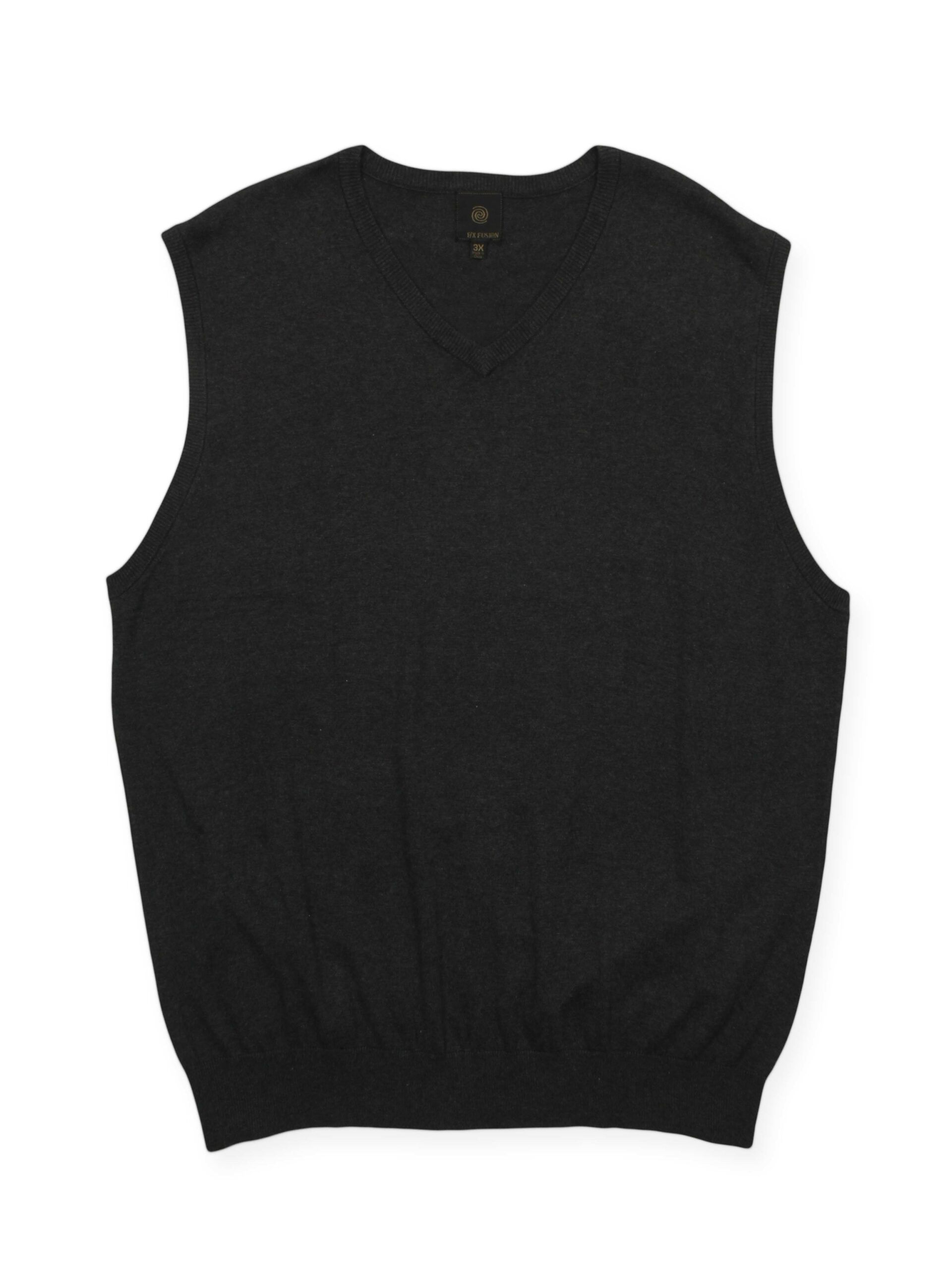 F/X Fusion Men's V-Neck Pull-Over Cotton Knit Vest. 3 Colors