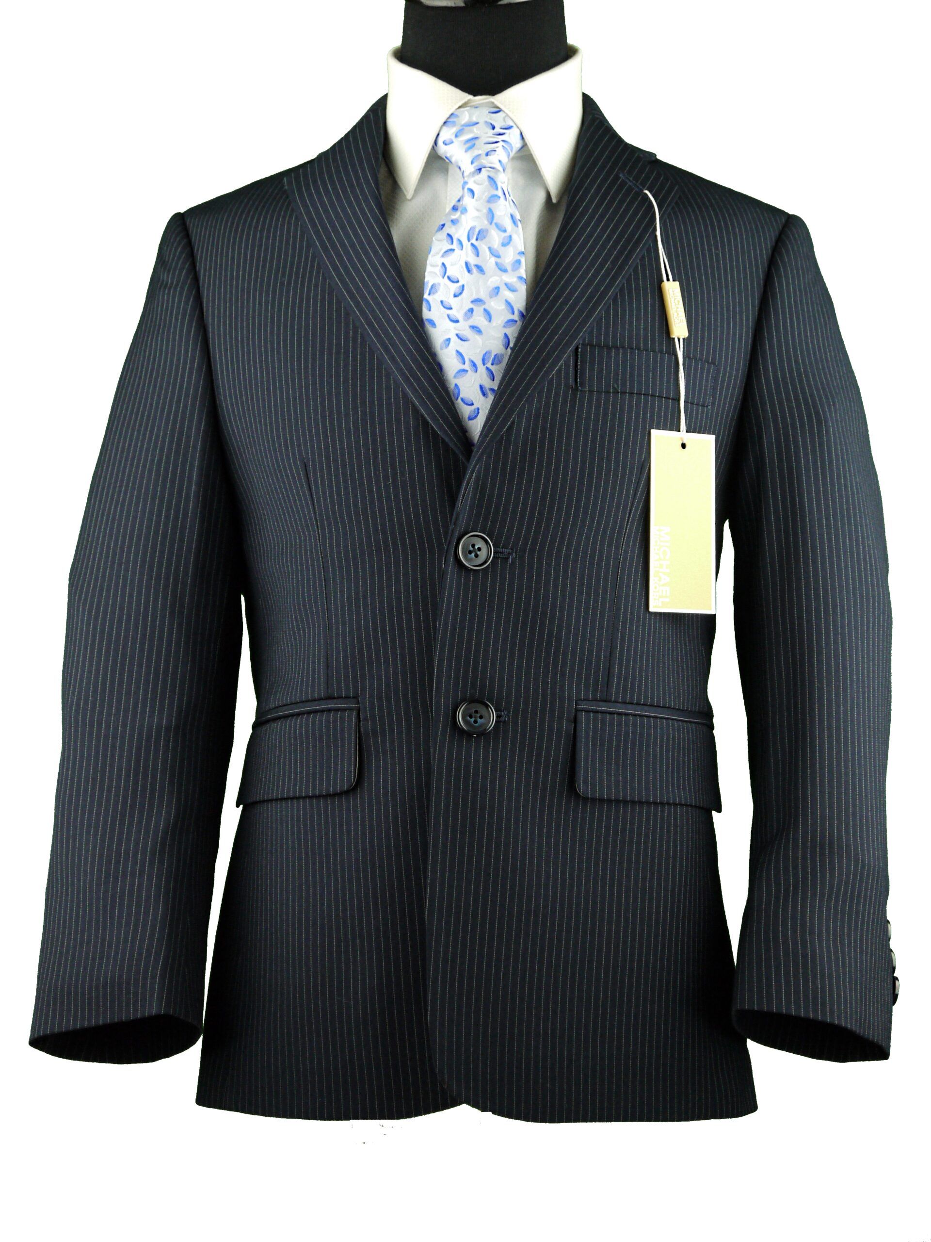 MICHAEL KORS Boys Classic Fit Pinstripe Navy Suit Boytique