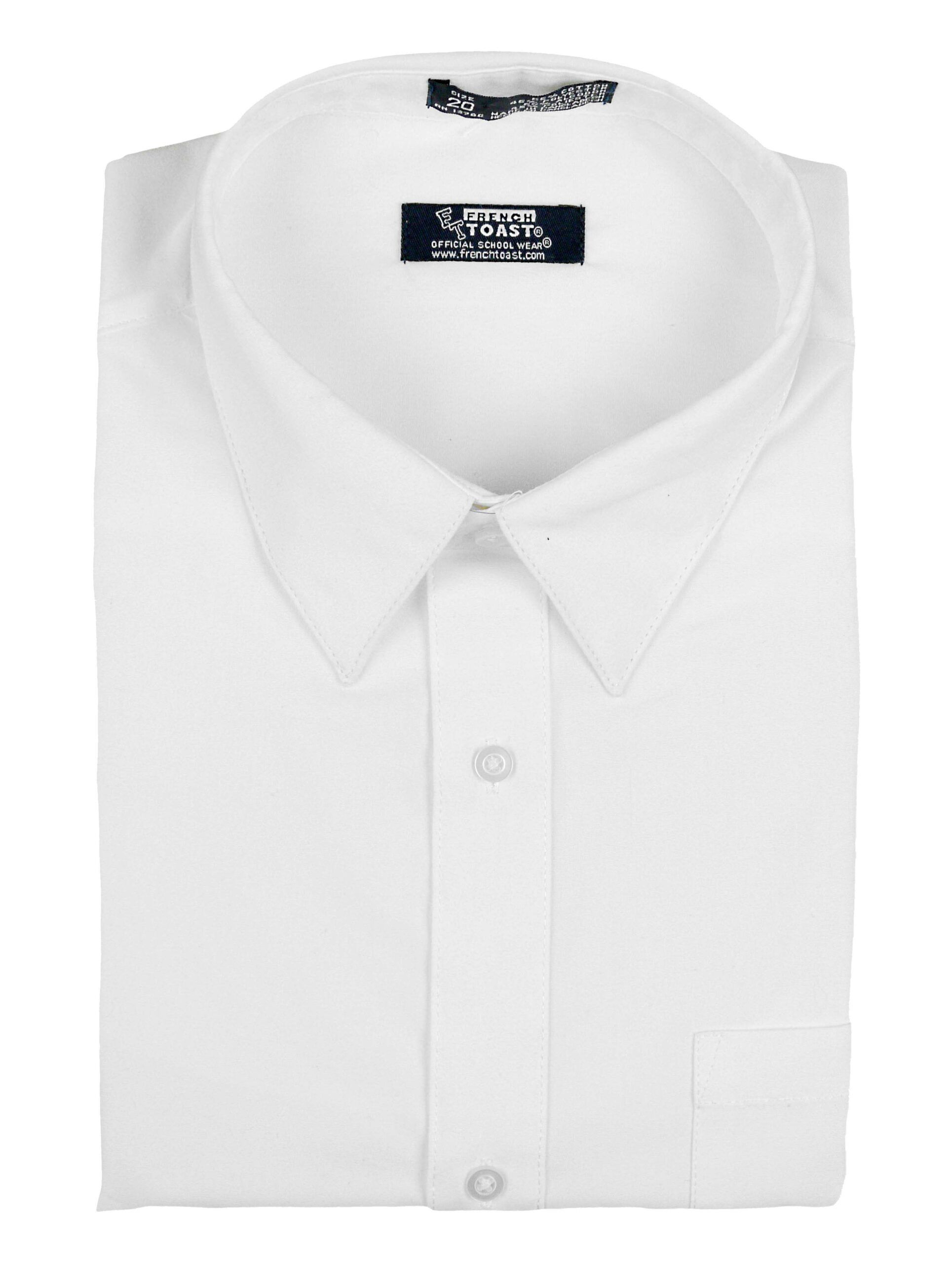 FRENCH TOAST Boys White Broadcloth Cotton Blend Long Sleeve Dress Shirt Boytique