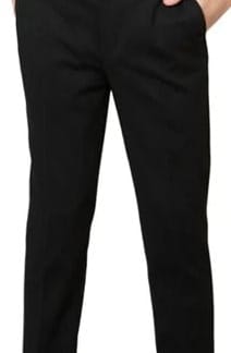 T.O. COLLECTION MENS SLIM FIT MICROFIBER BLEND STRETCH KNIT DRESS PANTS