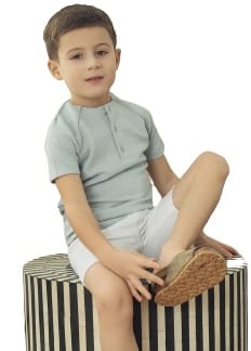 NO18 BOYS CHEVRON TOP SHIRT S/S - SB3CY2041
