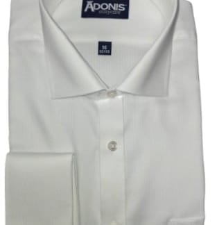 ADONIS MENS CLASSIC FIT FRENCH CUFF COTTON BLEND BRAID DESIGN DRESS SHIRT