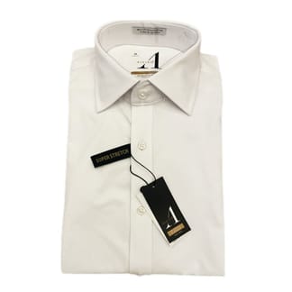 ALVISO BOYS CLASSIC FIT SHORT SLEEVES SUPER STRECH DRESS SHIRT