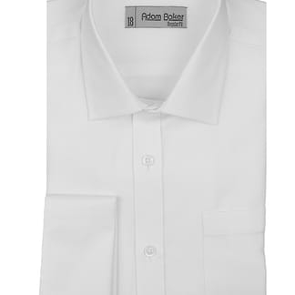 ADAM BAKER Boys Classic Fit French Cuff Wrinkle Free Textured Dress Shirt