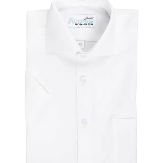 ADONIS Boys Classic Fit Short Sleeve 100% Cotton Non Iron Modern Tex Dress Shirt