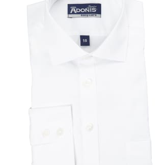 ADONIS Boys Classic & Husky Long Sleeve Cotton Blend Skyline Design Dress Shirts