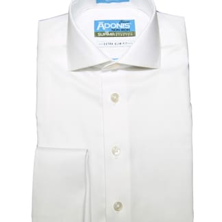 ADONIS Boys Extra Slim Fit French Cuff Cotton Non Iron Supima Twill Dress Shirts