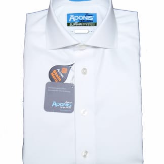 ADONIS Boys Long Sleeve Classic Fit 100% Cotton Non Iron Stretch Dress Shirt