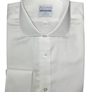 ADONIS MENS CLASSIC FIT FRENCH CUFF STRECH COTTON PS DIAMOND DESIGN DRESS SHIRT