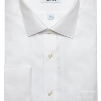 ADONIS Mens Classic Fit French Cuff White On White Dress Shirt 100% Cotton