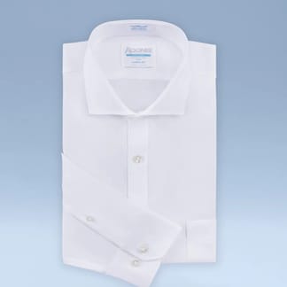 ADONIS MENS CLASSIC FIT LONG SLEEVE LUXURY TWILL SOLID COTTON DRESS SHIRT