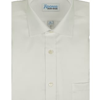 ADONIS Mens Classic Fit Long Sleeve Royal Herringbone Non Iron Dress Shirt