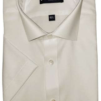 ADONIS MENS SHORT SLEEVE CLASSIC FIT COTTON BLEND SPARK DESIGN DRESS SHIRT