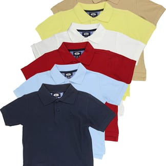 AKA Boys Cotton Short Sleeve Polo Shirts - 6 Colors