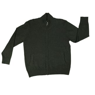 ALBERTO DIROMA Boy's Zip-Up Cotton-Rich Cardigen Sweater. 650z
