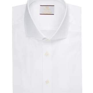ALFA PERRY Mens Extra Slim Fit Long Sleeve Non Iron White Solid Dress Shirt J-30