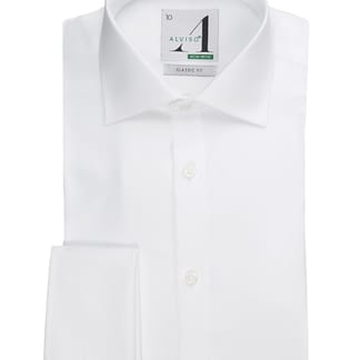 JOSEPH ABBOUD Boys Solid White 100% Cotton Long Sleeve Dress Shirt -  Boytique %