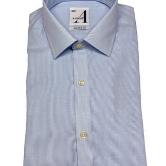 ALVISO Boys Husky Fit Long Sleeve Cotton Blend Sky Blue Design Dress Shirt 2112