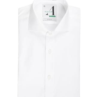 ALVISO Boys Long Sleeve Solid White SLIM FIT 100% Cotton Non Iron Dress Shirt