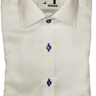 ALVISO BOYS SLIM FIT LONG SLEEVE CONTRAST COTTON NON-IRON DRESS SHIRT- 4505