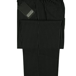 ARMANDO MARTILLO Boys Black Srtipe Regulat Fit Elastic Back Dress Pant