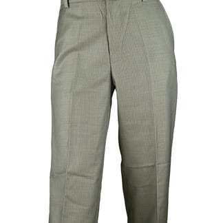 ARMANDO MARTILLO Boys Classic Fit Elastic Back Light Grey Pinstripe Dress Pants