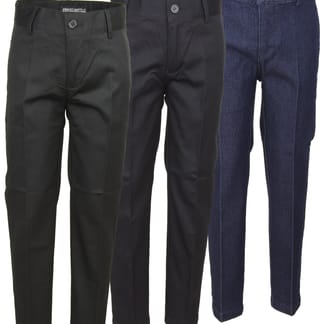 ARMANDO MARTILLO Boys Husky Slim Leg Brushed Cotton Blend Adjustable Waist Pants