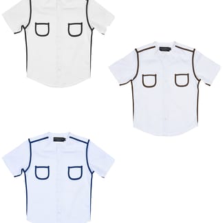 ARMANDO MARTILLO Boys Short Sleeve Design Collarless Dress Shirt 281S