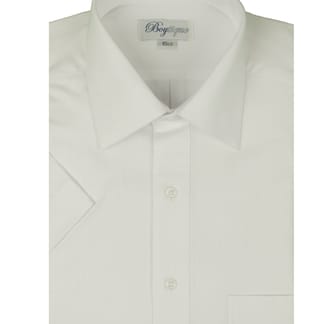 BOYTIQUE Mens Classic Fit Short Sleeve textured 100% Cotton Dress Shirt