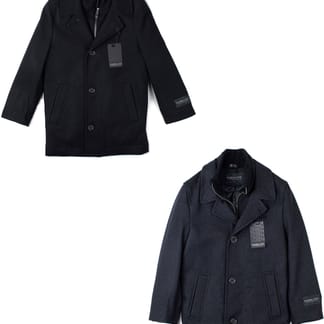 BRADLEY JONS WADE JR BOYS BUTTON AND ZIPPER WOOL BLEND JACKET