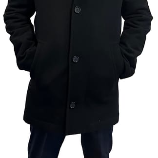 BRADLEY JONS JR WADE BOYS SLIM FIT BUTTON AND ZIPPER WOOL BLEND WINTER JACKET